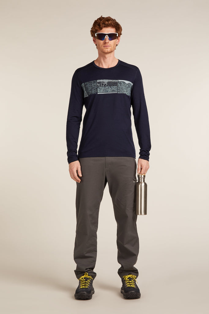 Mens 200 Oasis LS Crewe Elevation Midnight Navy 0A57BD