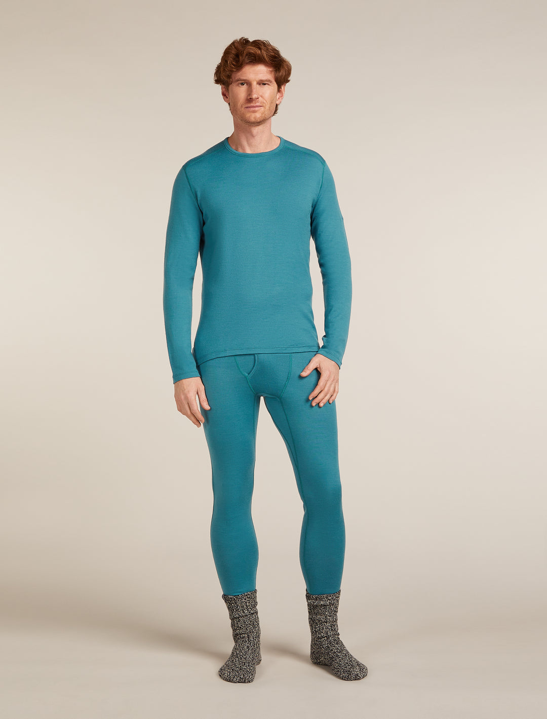 Mens Merino 260 Tech LS Crew Neck Thermal Top Topaz 104371