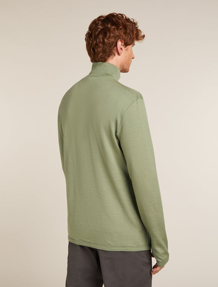 Mens Merino 300 Original Long Sleeve Half Zip Top Lichen B00871