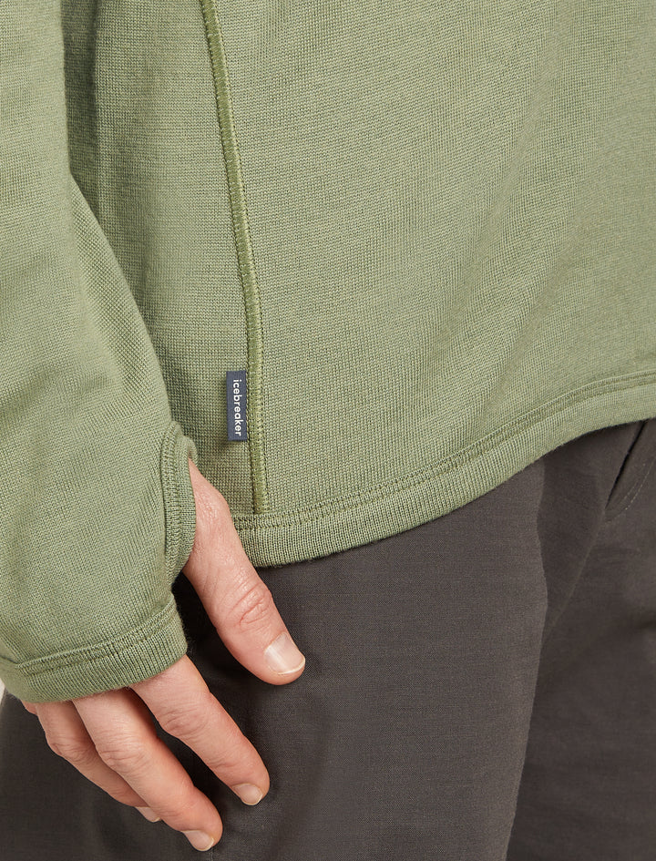 Mens Merino 300 Original Long Sleeve Half Zip Top Lichen B00871