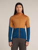 Mens Merino Blend 200 Realfleece™ Descender LS Zip Hoodie Trail/Atlantis/CB BA56VZ