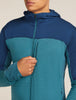 Mens Merino Blend 300 RealFleece™ Descender LS Zip Hoodie Topaz/Atlantis/CB 0A57CQ