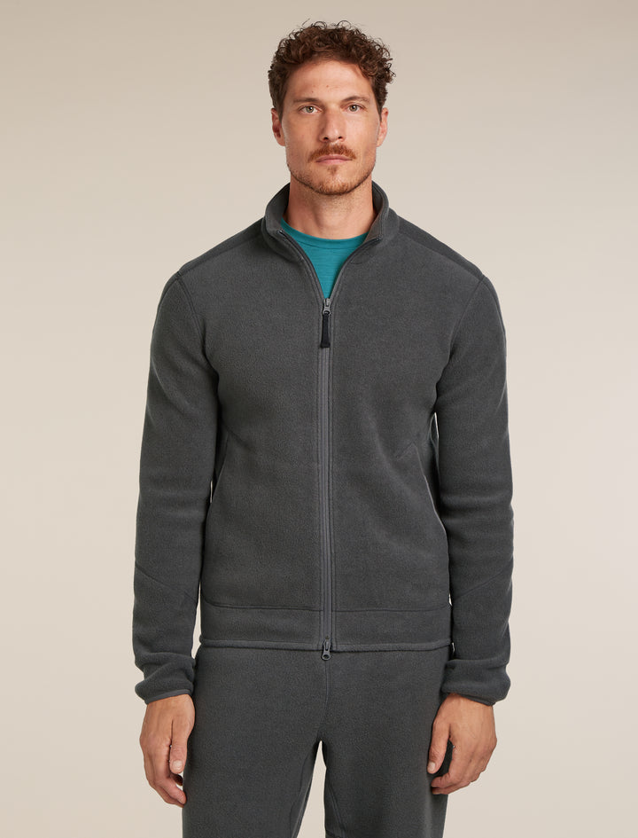 Men Merino Blend 800 RealFleece™ Classic Pile LS Zip Obsidian 0A57B5