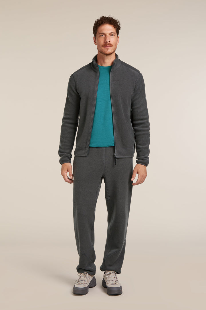 Men Merino Blend 800 RealFleece™ Classic Pile LS Zip Obsidian 0A57B5