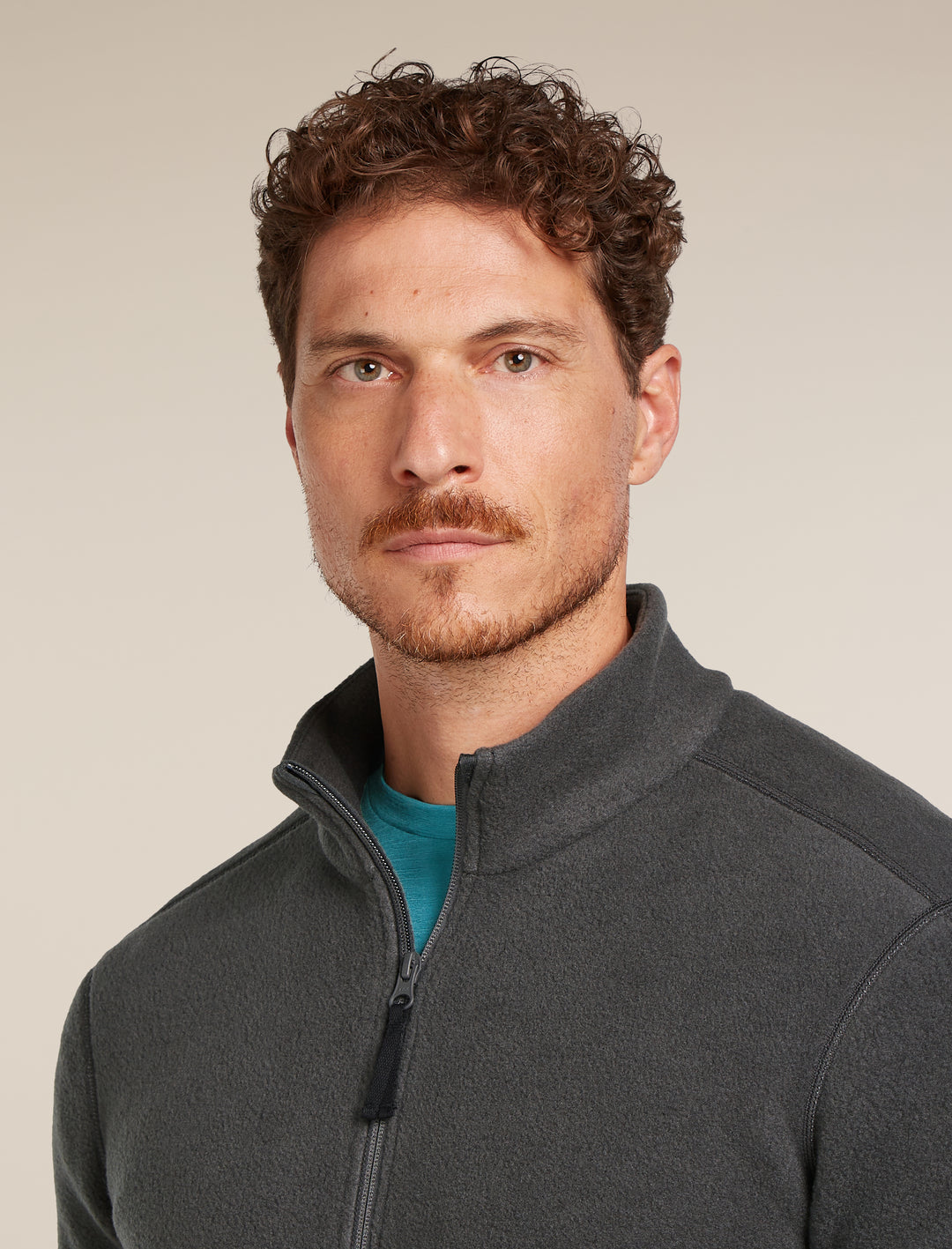 Men Merino Blend 800 RealFleece™ Classic Pile LS Zip Obsidian 0A57B5