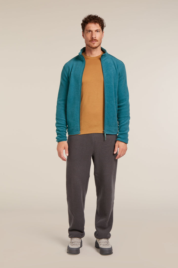 Mens Merino Blend 800 RealFleece Classic Pile LS Zip Topaz 0A57B5