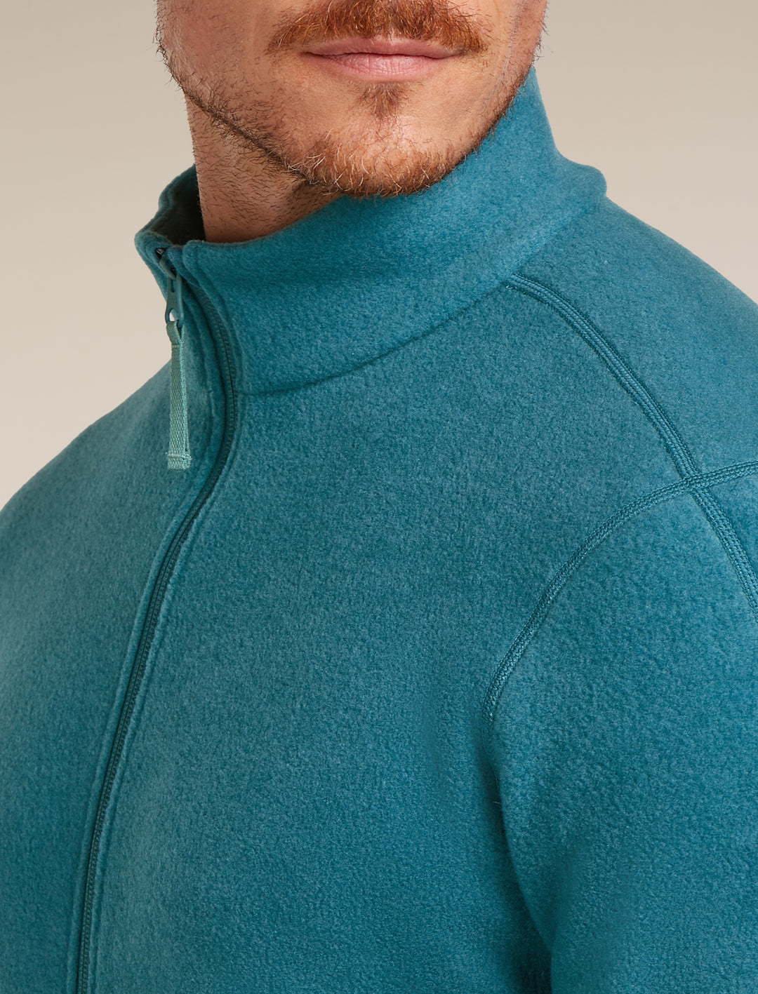 Mens Merino Blend 800 RealFleece Classic Pile LS Zip Topaz 0A57B5