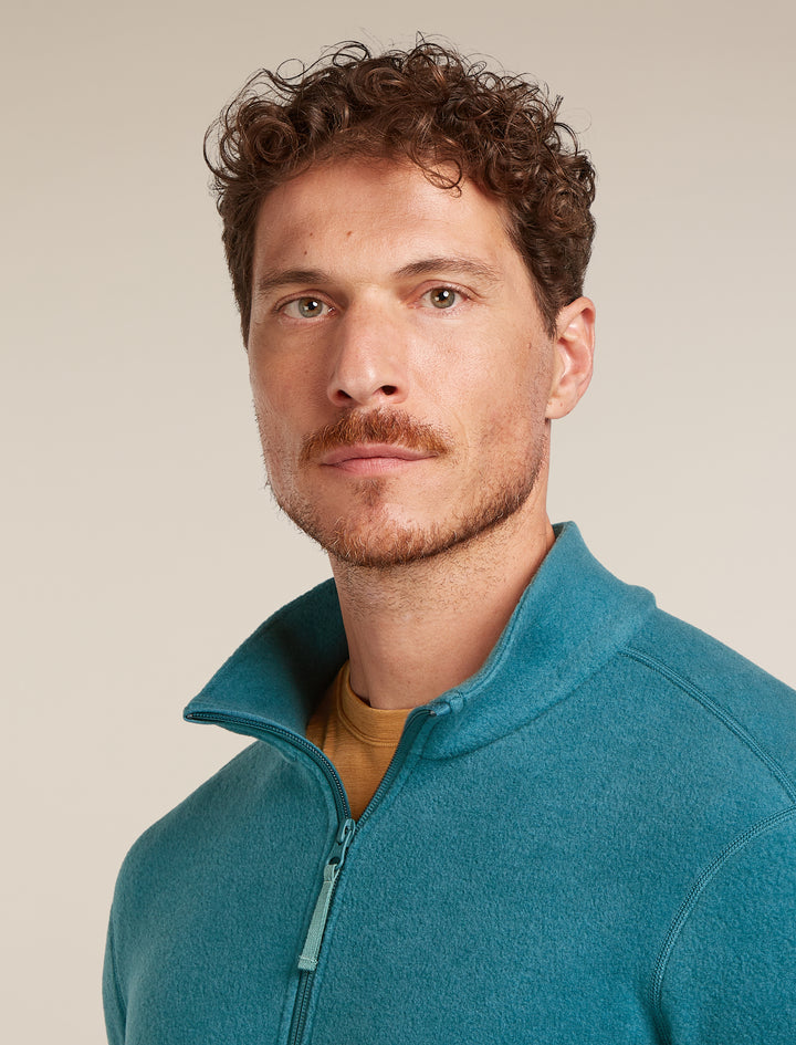 Mens Merino Blend 800 RealFleece Classic Pile LS Zip Topaz 0A57B5