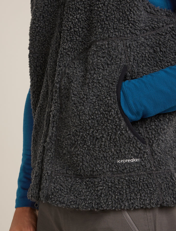 Mens Merino Blend 960 RealFleece™ High Pile Vest Jet Heather/Black 0A57AY