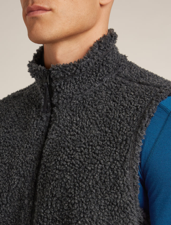 Mens Merino Blend 960 RealFleece™ High Pile Vest Jet Heather/Black 0A57AY