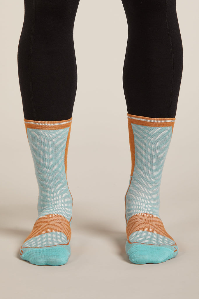 Mens Merino Blend Run+ Ultralight Crew Socks Hydro/Trail 0A56VL