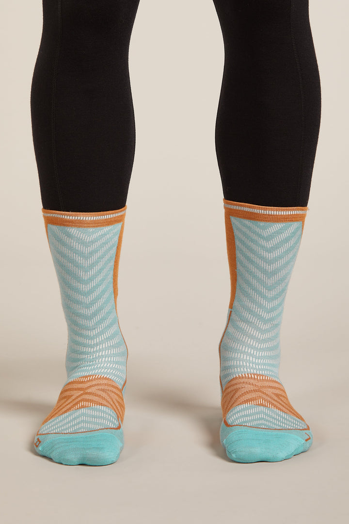 Mens Merino Blend Run+ Ultralight Crew Socks Hydro/Trail 0A56VL