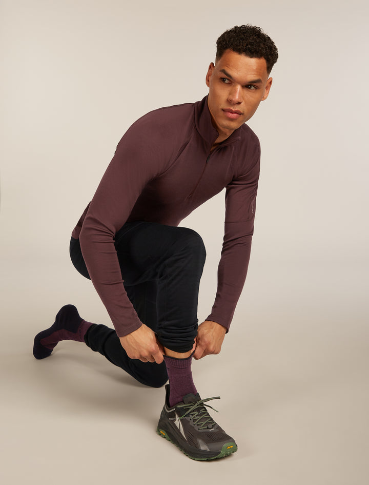 Mens Merino Hike+ Heavy Crew Socks Java/Black 0A578P