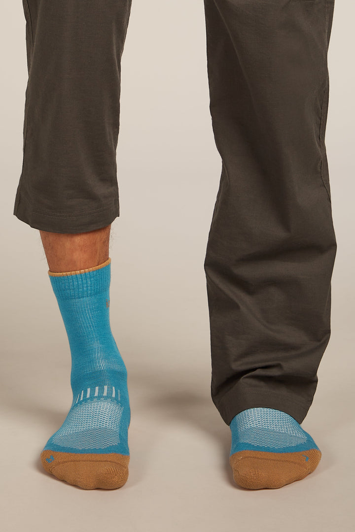 Mens Merino Hike+ Light Crew Socks Topaz/Trail 0A578O