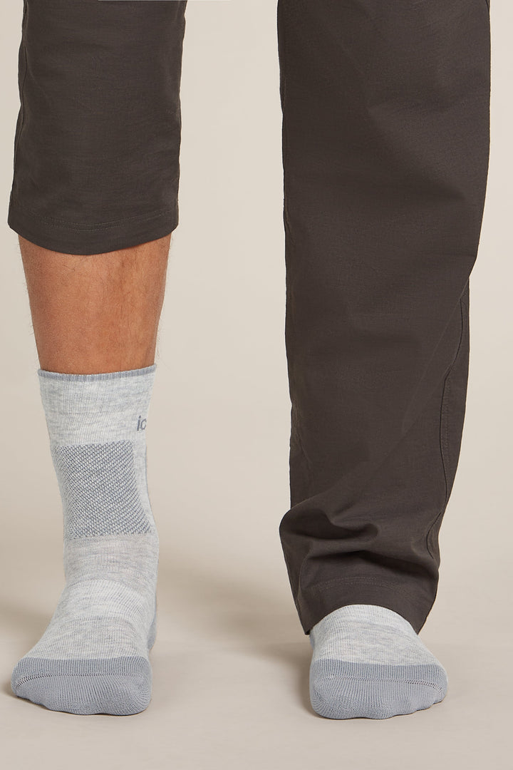 Mens Merino Hike+ Medium Crew Socks Blizzard Heather/Alloy 0A578M