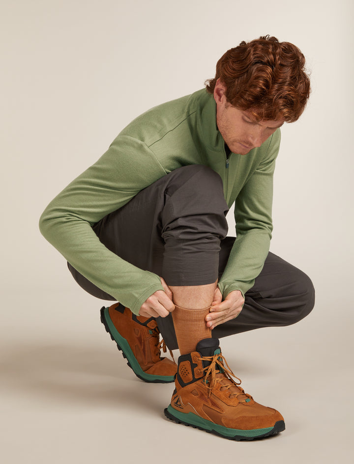 Mens Merino Lifestyle Light Crew Socks Trail/Topaz N327
