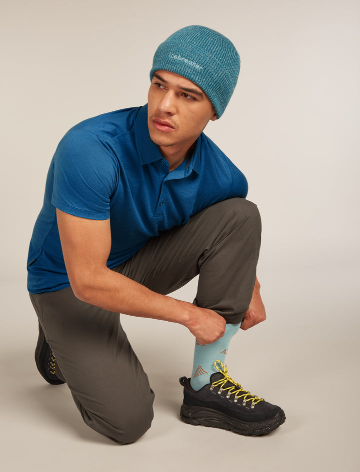 Mens Merino Lifestyle Ultralight Crew Socks Camp Essentials Hydro/Trail 0A574E