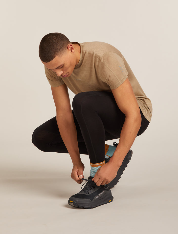 Mens Merino Blend Run+ Ultralight Crew Socks Hydro/Trail 0A56VL