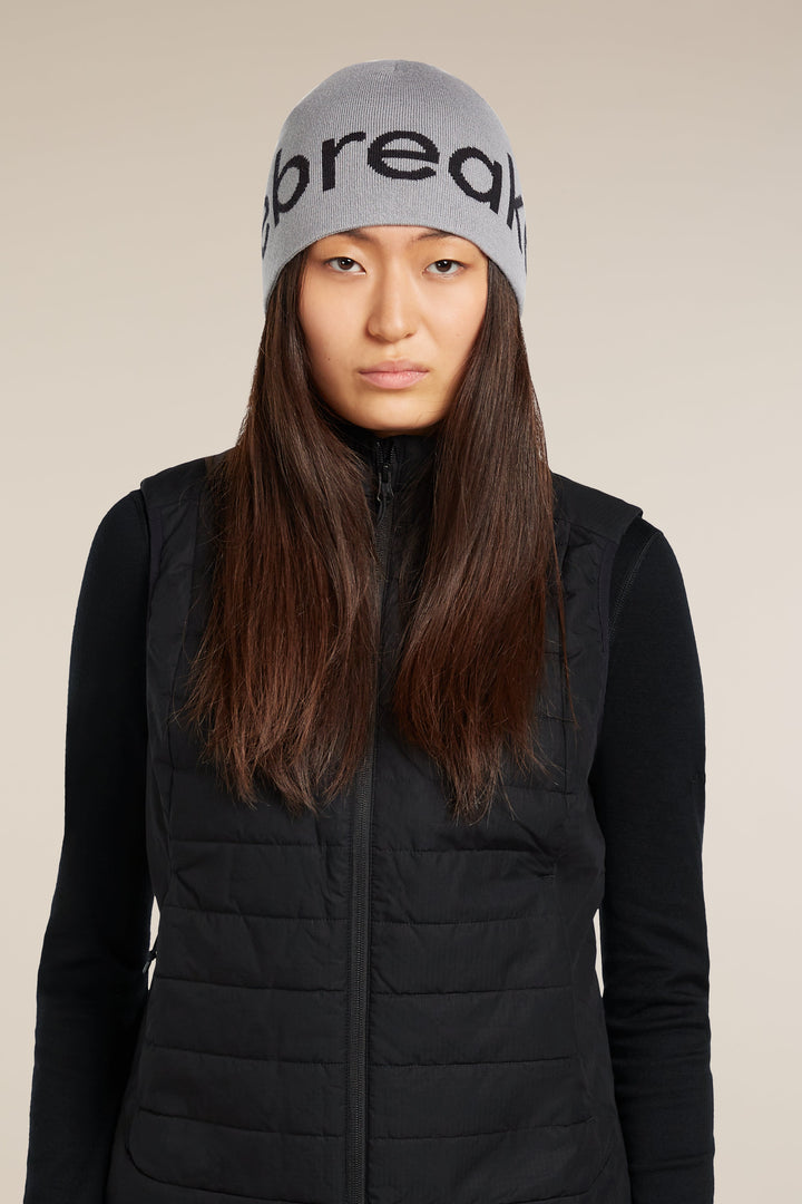 Adult Unisex Merino Icebreaker Beanie Alloy/Black  0A56SJ