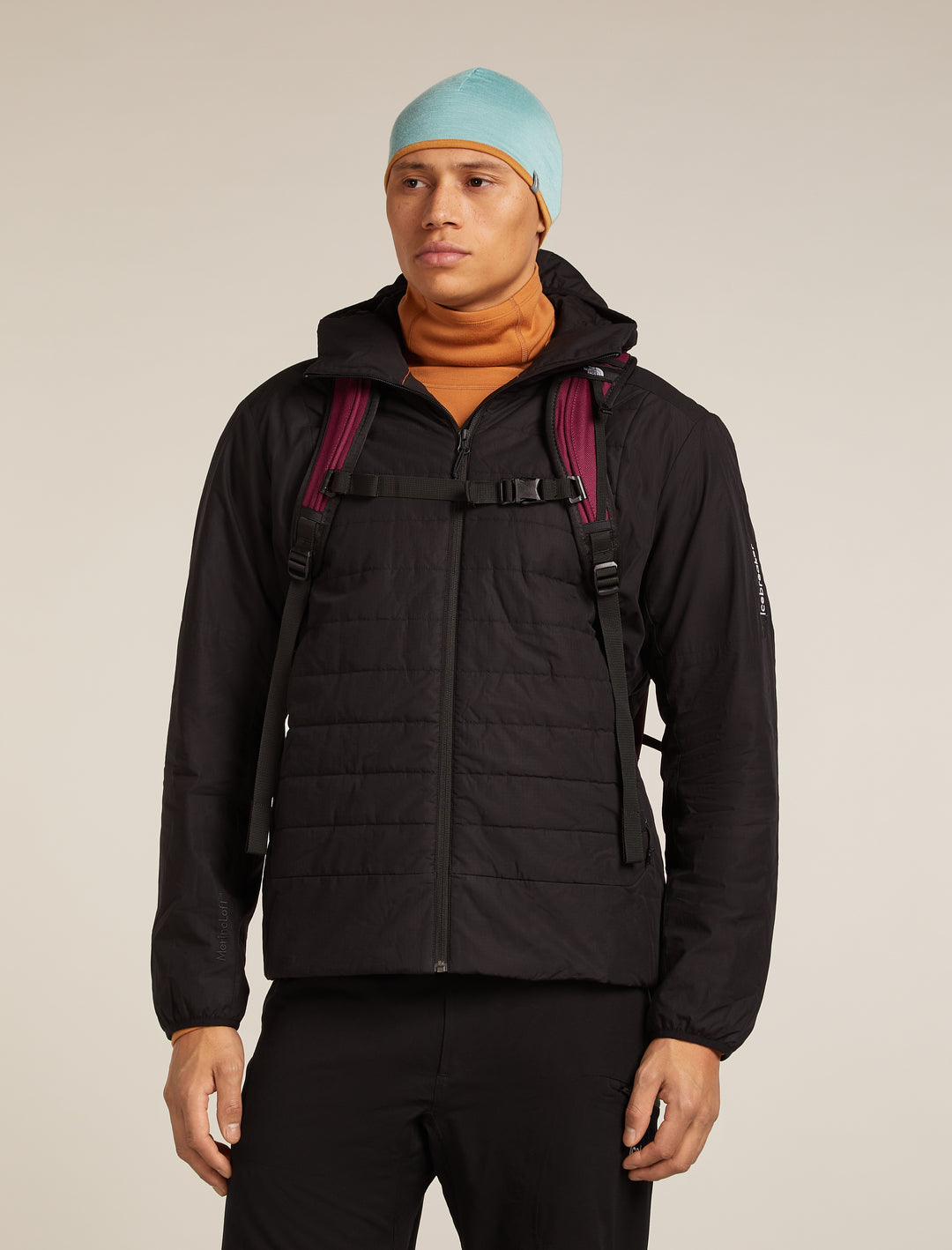 Adult Unisex Merino Reversible Pocket Hat Hydro/Trail IBM200
