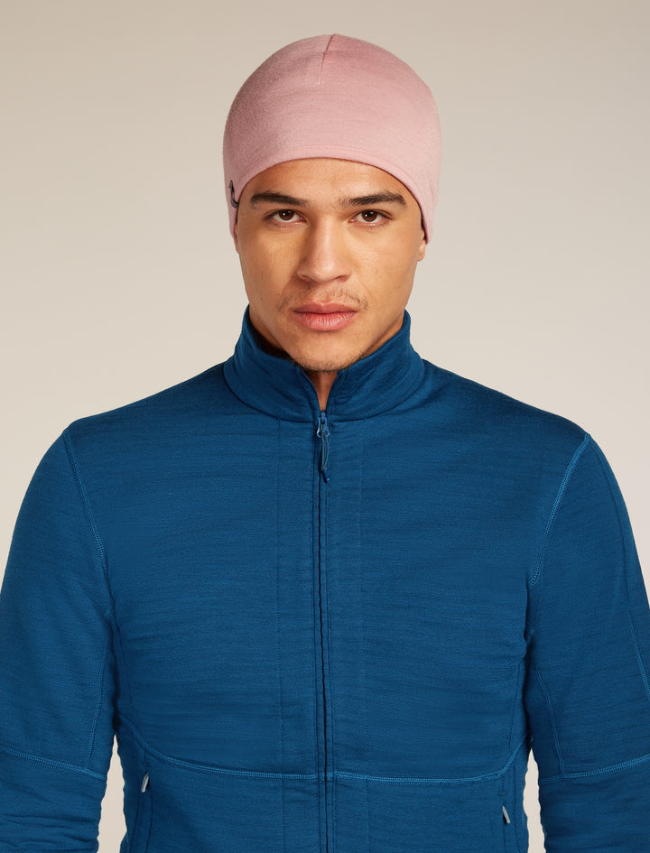 Adult Unisex Merino Reversible Pocket Hat Summit/Blush IBM200