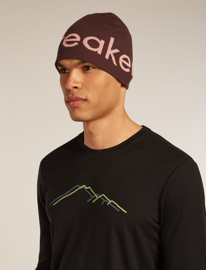 Adult Unisex Merino Icebreaker Beanie Java/Acid Pink  0A56SJ