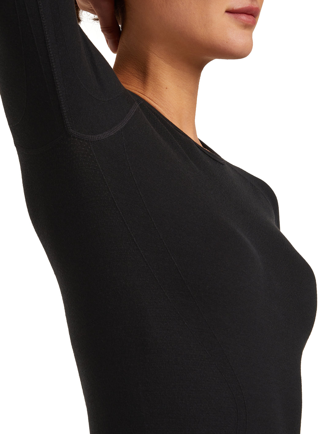 Womens Merino Blend 260 ZoneKnit™ Seamless LS Crewe Thermal  Black 0A571G