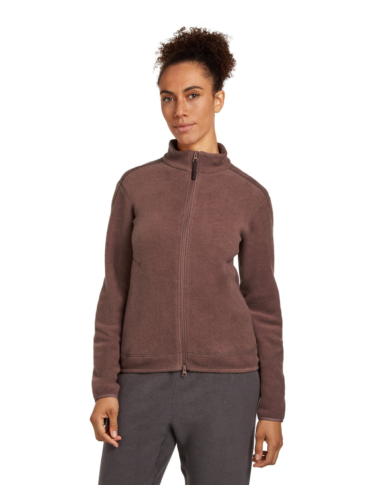 Womens Merino Blend 800 RealFleece™ Classic Pile LS Zip Carob 0A57B6