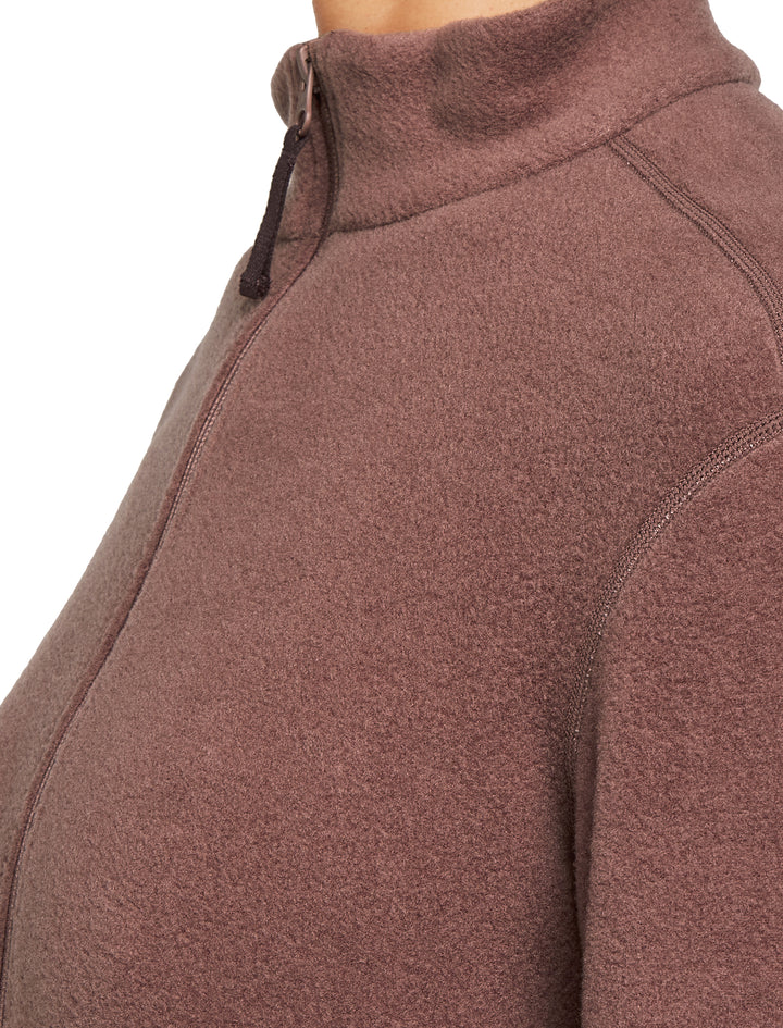 Womens Merino Blend 800 RealFleece™ Classic Pile LS Zip Carob 0A57B6