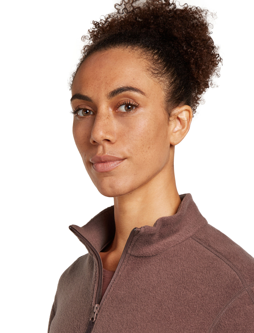 Womens Merino Blend 800 RealFleece™ Classic Pile LS Zip Carob 0A57B6