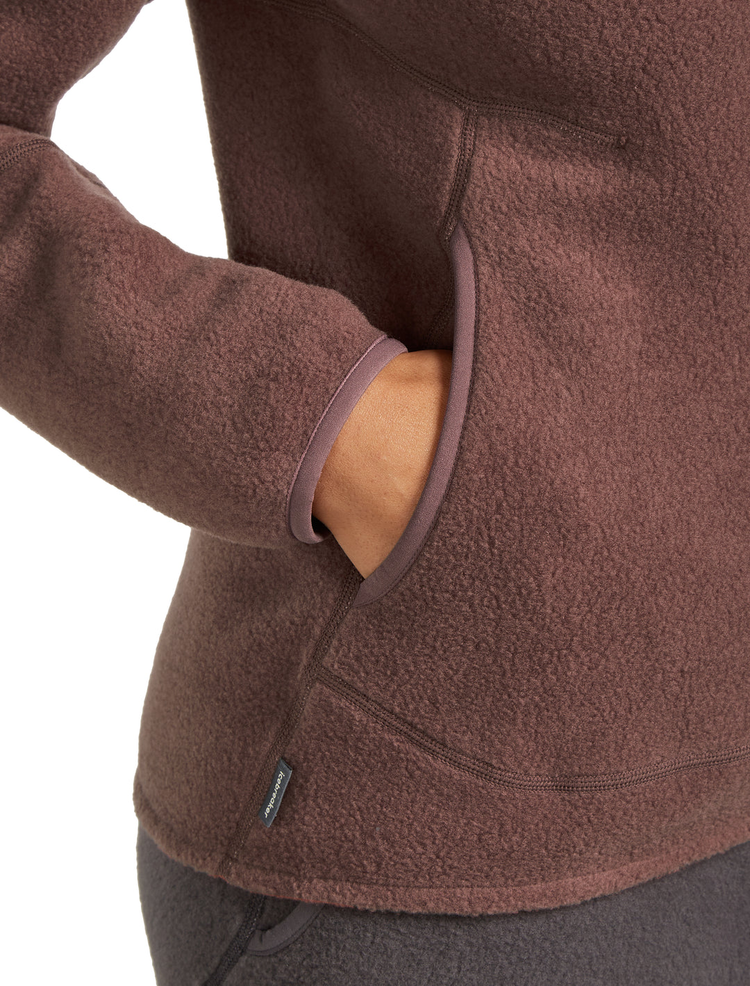 Womens Merino Blend 800 RealFleece™ Classic Pile LS Zip Carob 0A57B6