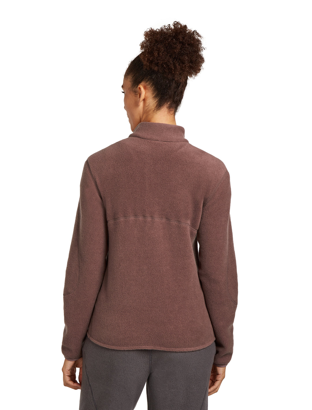 Womens Merino Blend 800 RealFleece™ Classic Pile LS Zip Carob 0A57B6