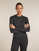Womens 200 MerinoFine™ Ace LS Mock Neck Jet  0A5769