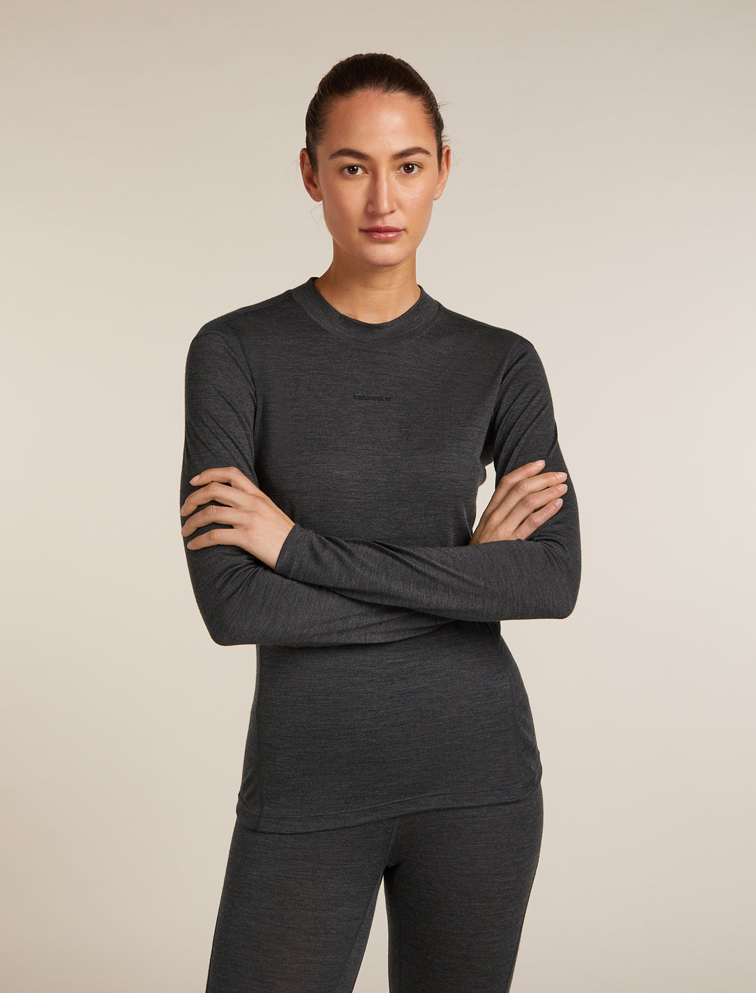 Womens 200 MerinoFine™ Ace LS Mock Neck Jet  0A5769
