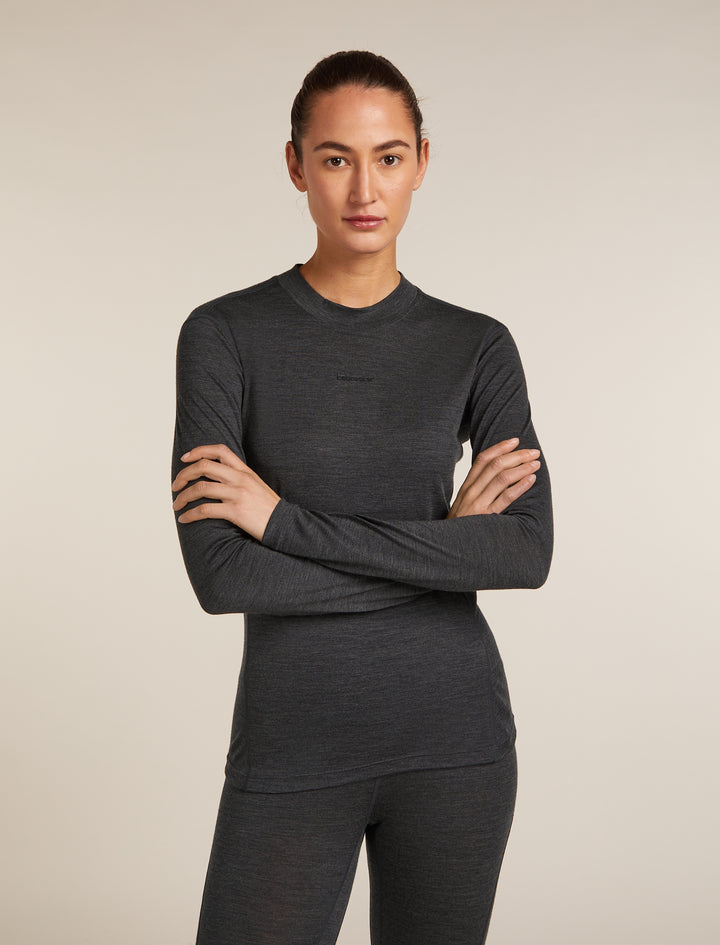 Womens 200 MerinoFine™ Ace LS Mock Neck Jet  0A5769