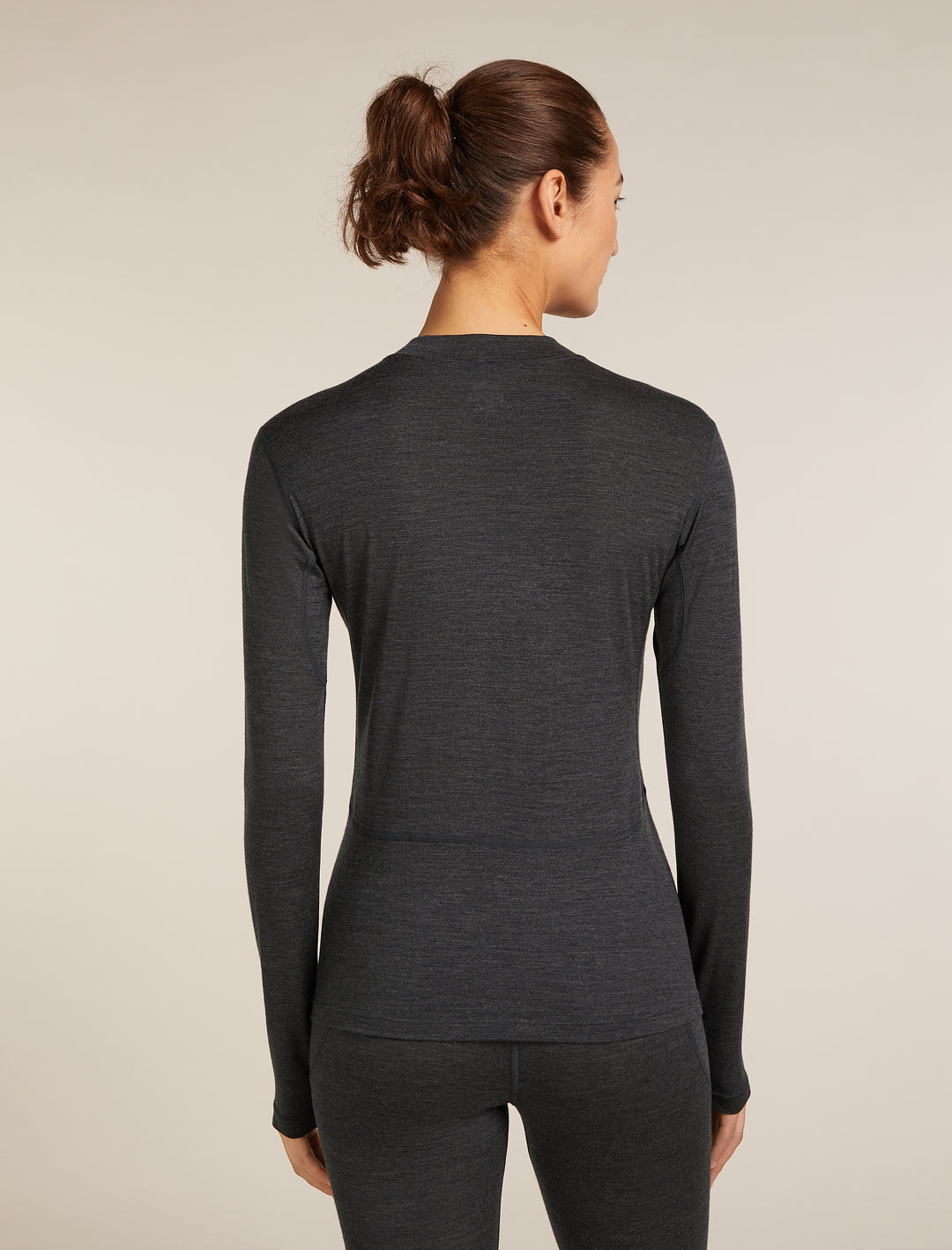 Womens 200 MerinoFine™ Ace LS Mock Neck Jet  0A5769