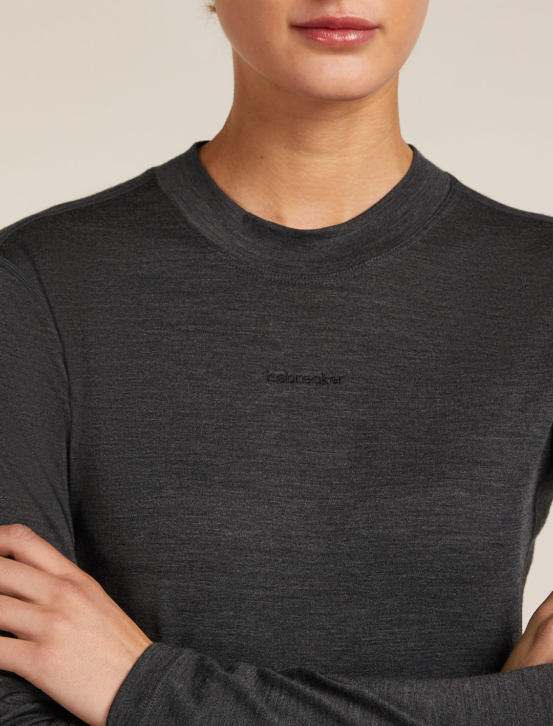 Womens 200 MerinoFine™ Ace LS Mock Neck Jet  0A5769
