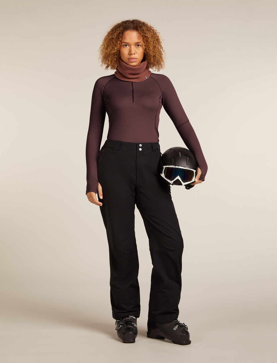 Womens 300 MerinoFine™ Polar LS Half Zip Thermal Top Java IBBA56SL