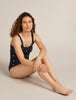 Womens Merino 150 Siren Hipkini Snow Day Black/Acid Pink 0A574Z