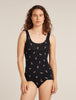 Womens Merino 150 Siren Tank Snow Day Black/Acid Pink 0A5751