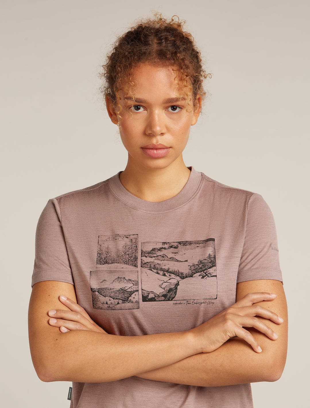 Womens Merino150 Tech Lite S S Crop Tee Summit  0A57CD