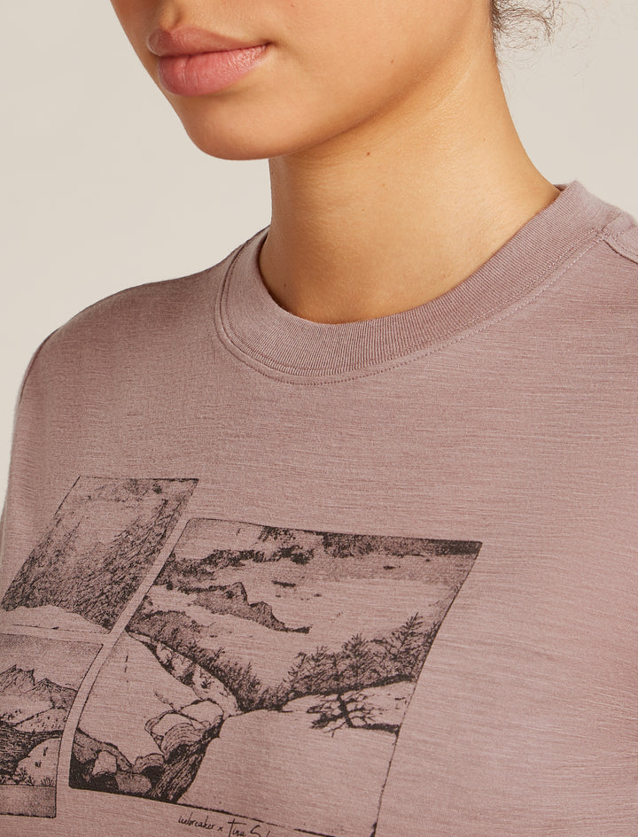 Womens Merino150 Tech Lite S S Crop Tee Summit  0A57CD