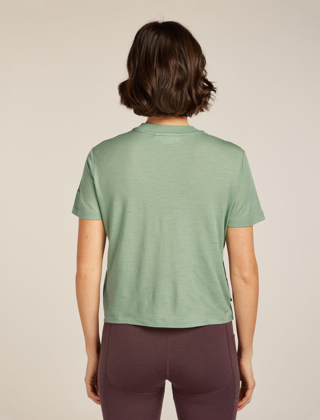 Womens Merino150 Tech Lite S S Crop Tee  Seaglass  0A57CD