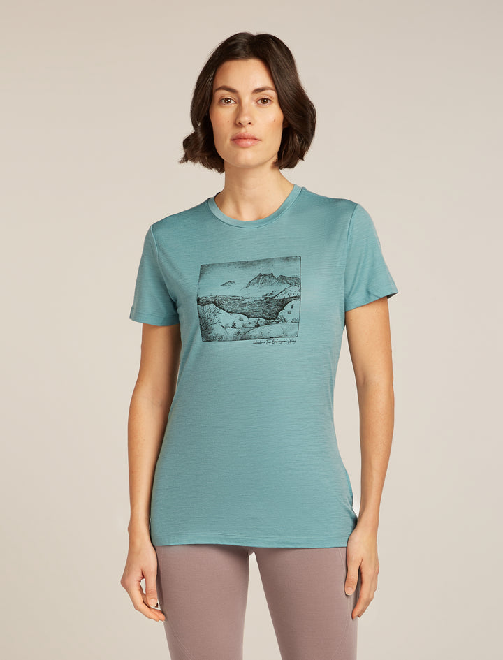 Women Merino 150 Tech Lite SS Tee Terrain  Hydro 0A57CA
