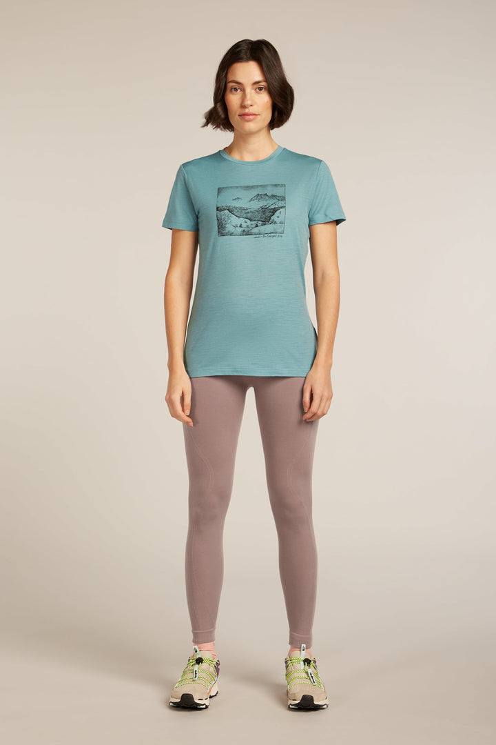 Women Merino 150 Tech Lite SS Tee Terrain  Hydro 0A57CA
