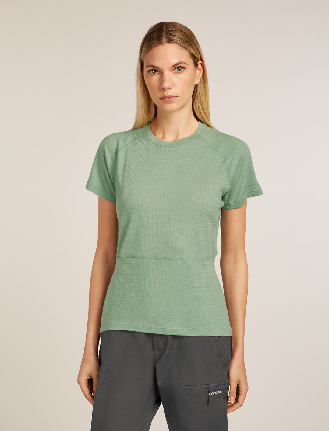 Womens Merino 200 Waffle Elevation Short Sleeve T-Shirt Seaglass 0A5792