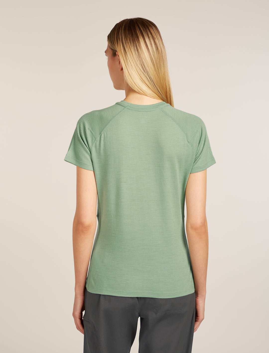 Womens Merino 200 Waffle Elevation Short Sleeve T-Shirt Seaglass 0A5792