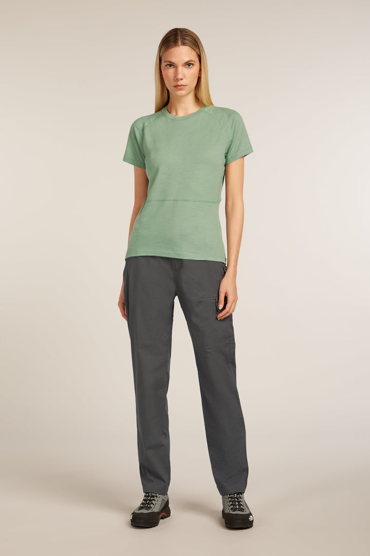 Womens Merino 200 Waffle Elevation Short Sleeve T-Shirt Seaglass 0A5792