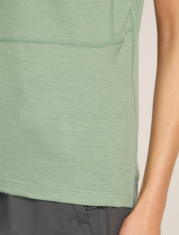 Womens Merino 200 Waffle Elevation Short Sleeve T-Shirt Seaglass 0A5792