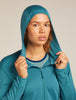 Womens Merino 360 Realfleece™ Elemental Long Sleeve Zip Hoodie Topaz 0A571T